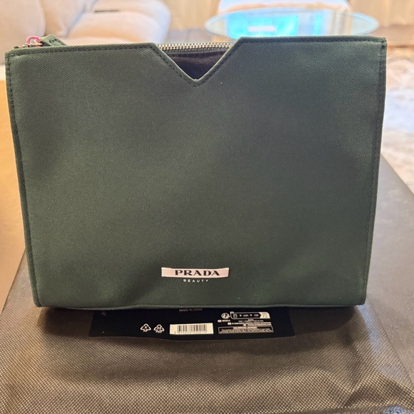 Prada Forest Green Beauty Pouch - Picture 1 of 6